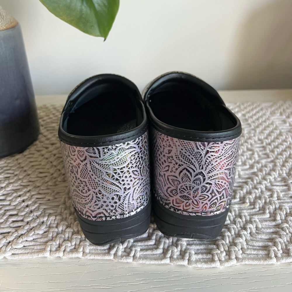 Dansko Lacy Leather Nursing Clogs - Picture 3 of 11